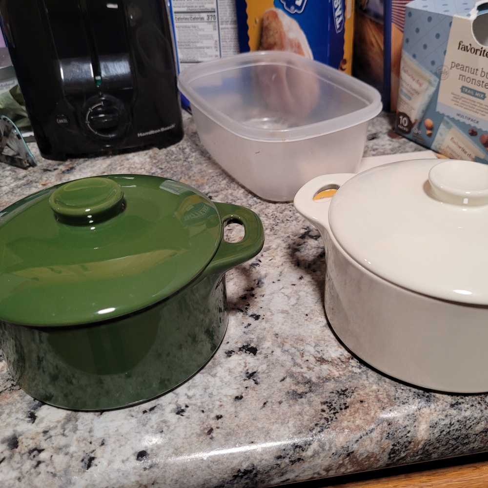 Stylish Green and Cream Cookware Set